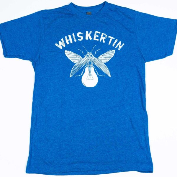 Whiskertin Lightning Bug T Shirt Blue