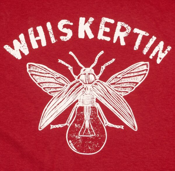Whiskertin Reversed Lightning Bug on Maroon - Image 3