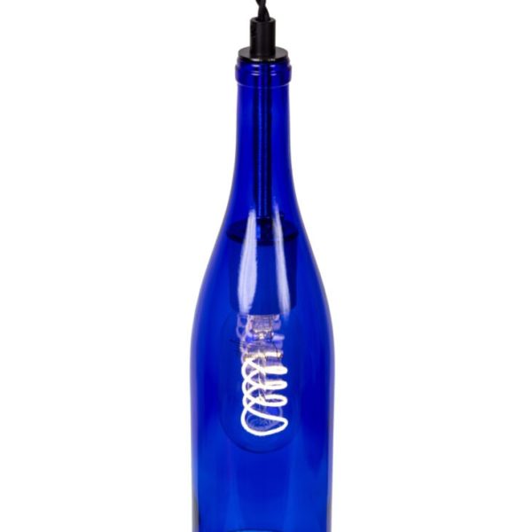 Blue Bottle Pendant Light