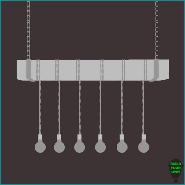 Build Your Own Faux Beam Chandelier - 06 Bulbs