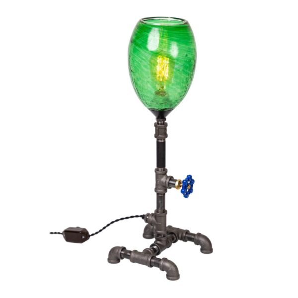 Green Glass Shade Table Lamp