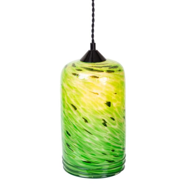 Green with Fade-Black Swirl Cylinder Shade