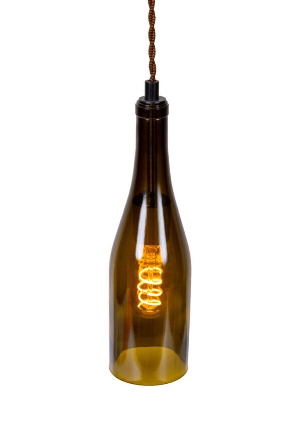 Olive Bottle Pendant Light