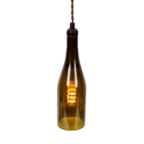 Olive Bottle Pendant Light