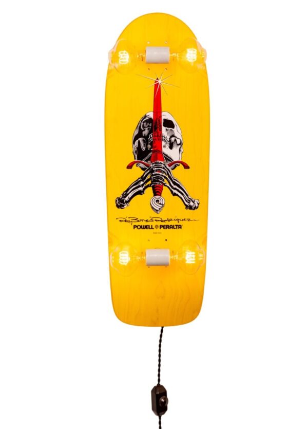 Powell Peralta OG Rodriguez Skull and Sword Yellow