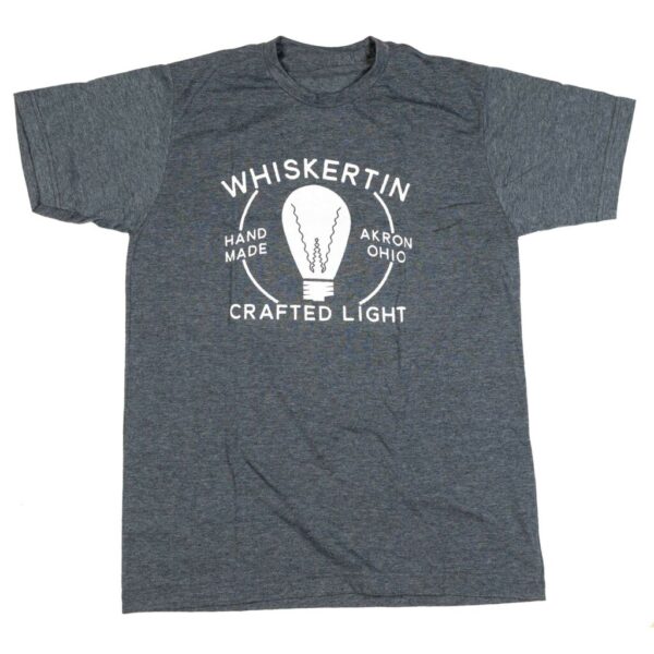 Whiskertin Original  Logo Heather Navy T Shirt